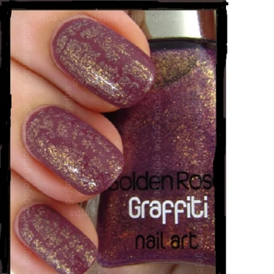 GOLDEN ROSE GRAFFITI NAIL ART VERNIS A ONGLES CRACK craquelé 11 VIOLET PETILLANT Foto 1 de 2