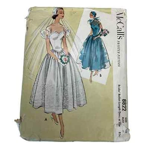 McCalls Vintage 1950's Pattern #8822 Brides Ballet Length Dress Size 12 HTF RARE - Picture 1 of 8