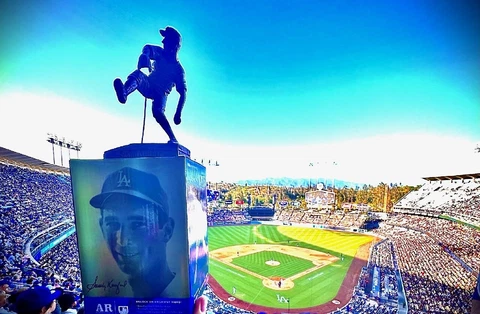Sandy Koufax HOF LA Dodger Replica statue Cover