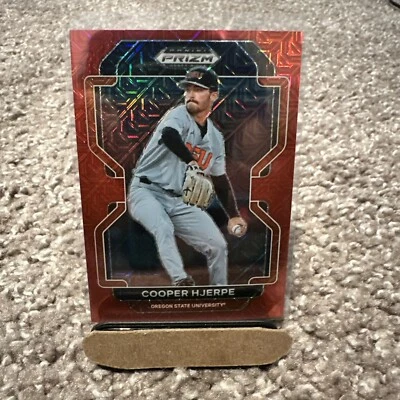 2022 Panini Prizm Draft Picks Red Prizm Cooper Hjerpe #PDP22 - Image 1 of 2