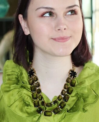 Ожерелье Kate Spade New York с двойными каплями дымчатое серое/черное золото ювелирные блоки - Изображение 1 из 4