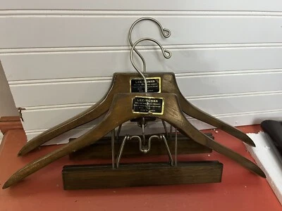 Par Lee Rowan De Colección Deluxe Madera Dura Traje Perchas Combinación Pantalones Chaqueta 2 Foto 1 de 4