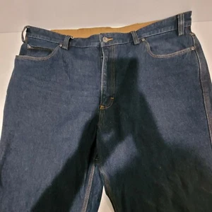 Duluth Trading Co Ballroom 5 Pocket Relaxed Blue Jeans Mens Size 44x28 Dark Wash - Picture 1 of 4