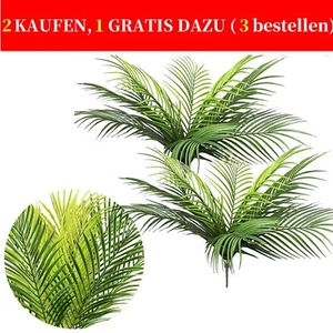 9 Köpfe Tropische Künstliche Palme Große Pflanzen Blätter Gefälschte Palmwedel  - Bild 1 von 12