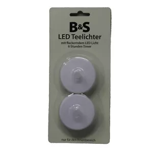 Tealight LED Con Luce Tremolante 6 Ore Timer Per Interni - Foto 1 di 1