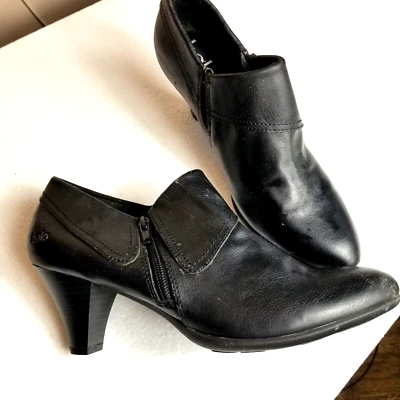 Zapatos sin cordones de cuero negro Bolo para mujer talla 10 M imitación cuero Foto 1 de 4
