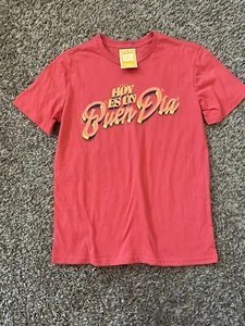 Adult Gender Inclusive Medium Buen Dia Short Sleeve T-Shirt - Red M - Picture 1 of 4