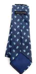 Corbata de seda azul Saks Fifth Avenue para hombre 57L 3W - Imagen 1 de 3