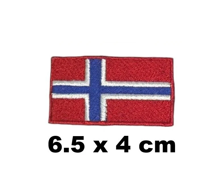 Norway National flag Embroidered Badge Sew On Iron On Patch Badge Clothe Jeans - Image 1 of 1