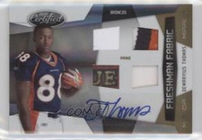 2010 Certified Freshman Fabric Relics /25 Demaryius Thomas #279 Rookie Auto RC