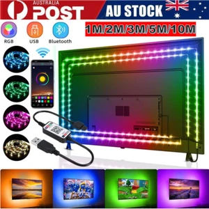 RGB LED Strip Lights 1M 3M 5M 10M Bluetooth USB Desk Screen TV Backlight AU - Picture 1 of 18