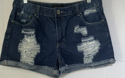 HYPE Junior Niñas Denim Corte Resistente Botín Pantalones Cortos Talla 7 Foto 1 de 4