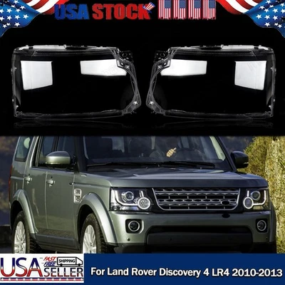 Pair Left&Right Headlight Lens Covers For Land Rover Discovery 4 LR4 2010-2013 Foto 1 de 4