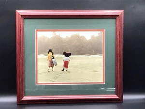 VTG RARE WALT DISNEY MICKEY MOUSE & GOOFY FRAMED GOLF PICTURE - Picture 1 of 6