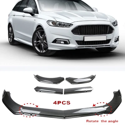For Ford Mondeo Fusion Carbon Fiber Style Front Bumper Chin Lip Splitter Spoiler Foto 1 de 4