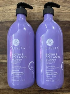 (2X Pack) Jumbo 33.8oz Luseta Biotin & Collagen Shampoo Thin Dry Hair Thickening - Picture 1 of 3