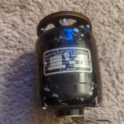 Motor eléctrico vintage Bodine 208/240 voltios 1/150 2 amperios HP #291342 NSP-11R Foto 1 de 4
