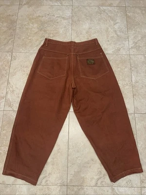 Винтажные мешковатые сужающиеся к низу медные коричневые джинсы KARL KANI размер 40x31 РЕДКИЕ! Y2K - Изображение 1 из 4