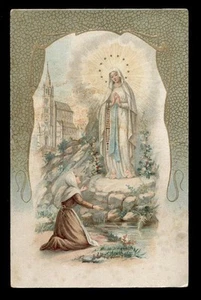 antica cartolina MADONNA DI LOURDES - Picture 1 of 1