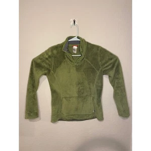 The North Face Fleece Pullover Cozy Quarter Zip Jacket Olive Green S - Picture 1 of 5