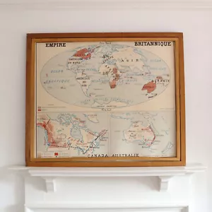 More details for vintage double sided french school map