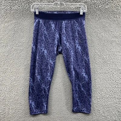 Puma Leggings Para Mujer Pequeños Púrpura Estampado Geométrico Atlético Corto Yoga Leggings Foto 1 de 4