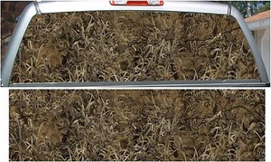 Grassland camouflage hunting rear window view thru graphic decal wrap - Picture 1 of 2