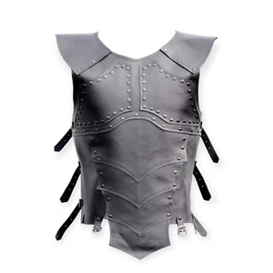Renaissance Fair Men Costume Faux Leather Armor Medieval Knight Breastplate - Picture 1 of 2