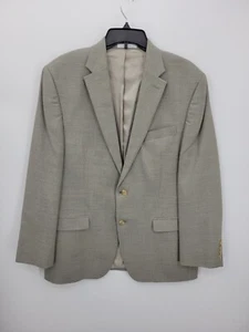 Lauren Ralph Lauren Blazer Mens 42 Taupe Tan Silk Wool Blend Sport Coat Jacket - Picture 1 of 7