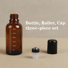 1Pcs Empty Brown Glass Lid Steel Ball Roller Essential Oil Perfume Bottle WY3