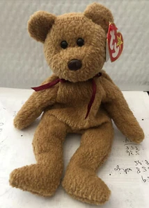 Ty ORIGINAL 1993 Beanie Baby OSO RIZADO - COMO NUEVO RARO Retirado Errores en la etiqueta - Imagen 1 de 9