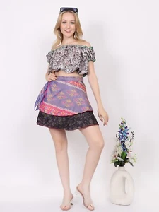 Mujeres Boho Magic Wrap Around, Corbata, Verano Playa Wrap Falda 16 Pulgadas Mezcla Lote - Imagen 1 de 15