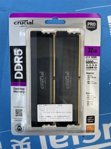Crucial Pro Overclocking 32GB (2 x 16GB) DDR5 6000 (PC5 48000) Desktop Memory - Picture 1 of 4