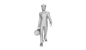 Printle W Homme 2519--Figura de trabajador de cuello azul para dioramas conjuntos de tren - Imagen 1 de 11