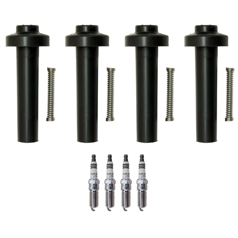 NGK 4 Rutenio HX H. I. Kit de 4 botas bobinas bujías para Saturn Vue 2007 2,2 L4 Foto 1 de 1
