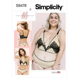 SIMPLICITY 9478 Misses Bralette y Bragas PATRÓN DE COSTURA OS PRECIO FLASH - Imagen 1 de 6