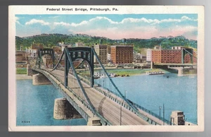 PC-4589**Vtg. PC **Federal Street Bridge** Pittsburgh, Pa - Picture 1 of 2