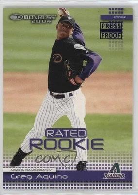 2004 Donruss Rated Rookie Press Proof Blue /100 Greg Aquino #67 - Image 1 of 2