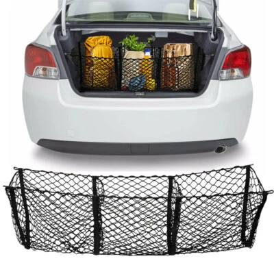 Rede de carga de malha de 3 bolsos acessórios de suporte resistente para Subaru BRZ WRX Impreza - Imagem 1 de 4