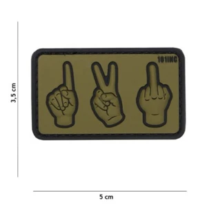 PATCH 3D PVC ONE, TWO, FUCK YOU VERDE /NERA - Imagen 1 de 1