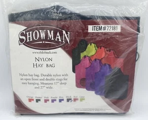 Bolso de nailon Showman #72181 anillos dobles negro 17"" profundo por 27"" ancho 17x27 pulgadas - Imagen 1 de 11
