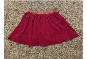 Girl's Garanimals 365 Kids mini-skirt size 8 red glittery holiday nylon pleated - Picture 1 of 4