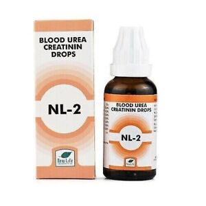 Homeopathic Remedy New Life NL-2 (Blood Urea And Creatinin Drops) free shipping