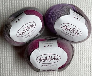 (3) Knit Picks Chroma Fingergarn Regency #25239 Lavendel Rosa Grau, 100 Gramm - Bild 1 von 9