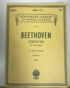 BEETHOVEN SONATAS FOR THE PIANO -VOLUME 1 #1769 by Schirmer's library -Free Ship - Picture 1 of 5