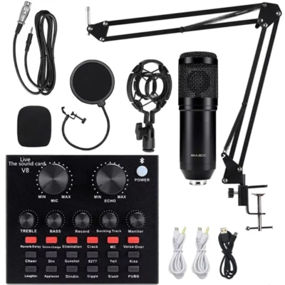 MARKENLOS BM800 Home Studio Aufnahmeset Podcast Musik Ausrüstung Kondensator Mikrofon Kit
