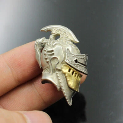 2Pcs 1:12 Scale Vintage Dollhouse Miniature Medieval Helmet Roman Warrior Knight - Image 1 of 4