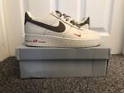 Mens Nike Air Force 1 Trainers Shoes Size 8.5 White/brown Brand New With Box