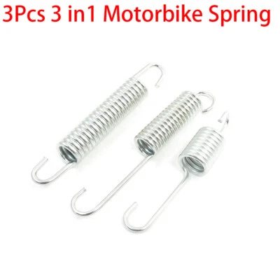 3 Pcs Rear Pedal Reset Kickstand Bracket Spring Accessory Metal for Motorbike US - Image 1 of 3