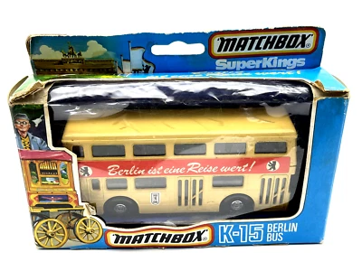 Matchbox Superkings K-15 Berlin Bus is Mint in Rough Original Box - Image 1 of 4